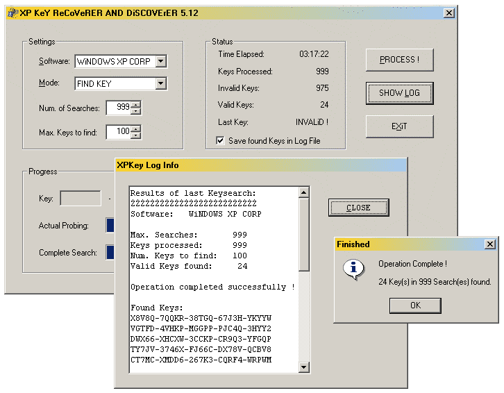XP KeyGen v akci. dkaz na sta�en� programu tady nen�, proto�e jej nezn�m, ale ur�it� nebude probl�m zadat "XP KeyGen" do jak�hokoli vyhled�va�e, t�eba www.google.com.