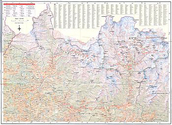 Khumbu & Sagarmatha National Park, 1:125 000, 150 dpi, barevn�, 10,5 MB (Barhabise, Charikot, Jiri, Lamjura La, Junbesi, Traksindo La, Khrai Khola, Lukla, Namche, Kala Patthar, Everest Base Camp, Gokyo)