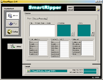 SmartRipper, program, kter� rozlu�t� rafinovan� zak�dovan� soubory na DVD a ulo�� je na disk po��ta�e. Jeden z m�la program�, kter� doopravdy funguj�.